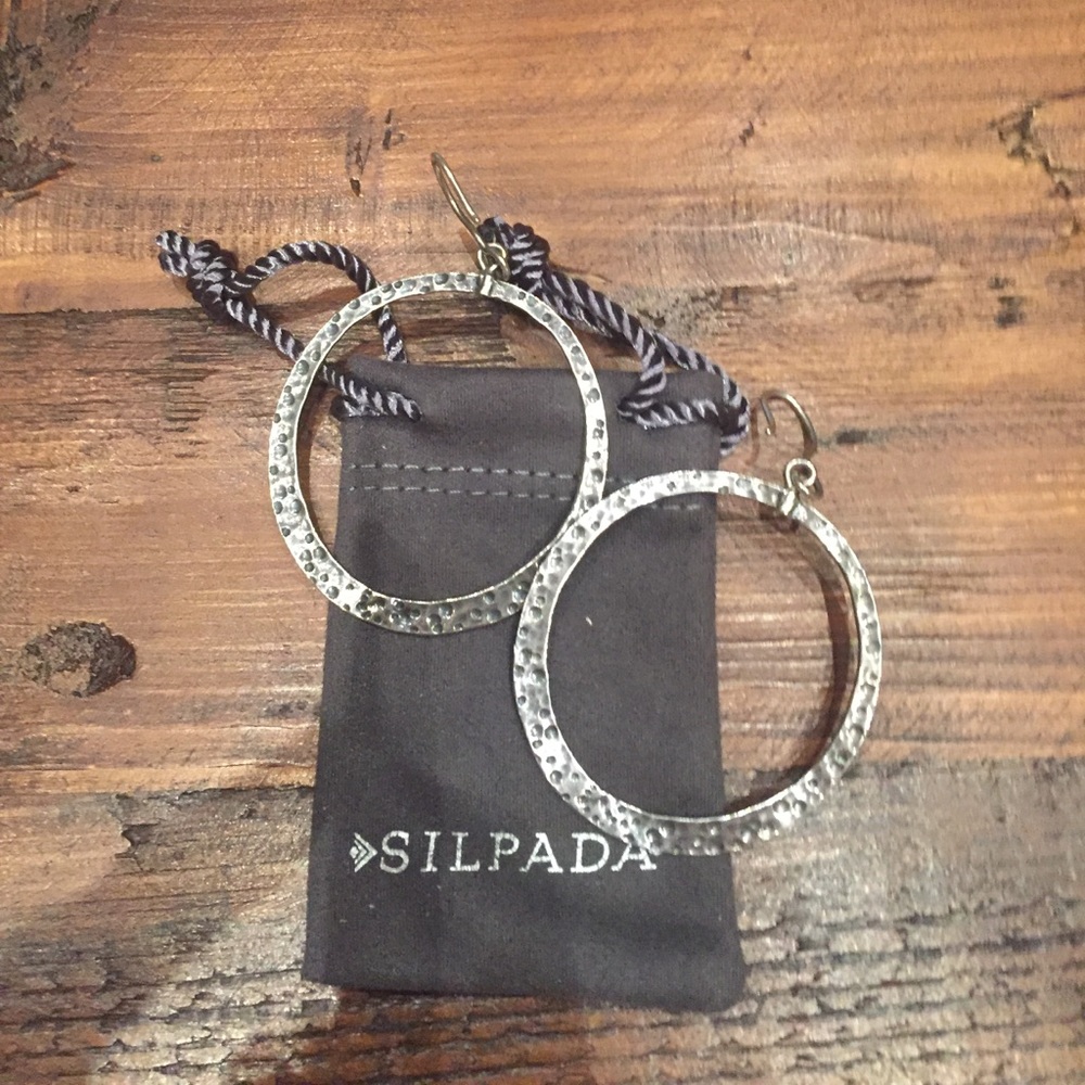 Sterling silver loop earrings